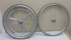 LOT OF TWO-ONE HAND DRIVE WHEELS 24 INCH FOR MYON WHEELCHAIR USED GOOD CONDITION