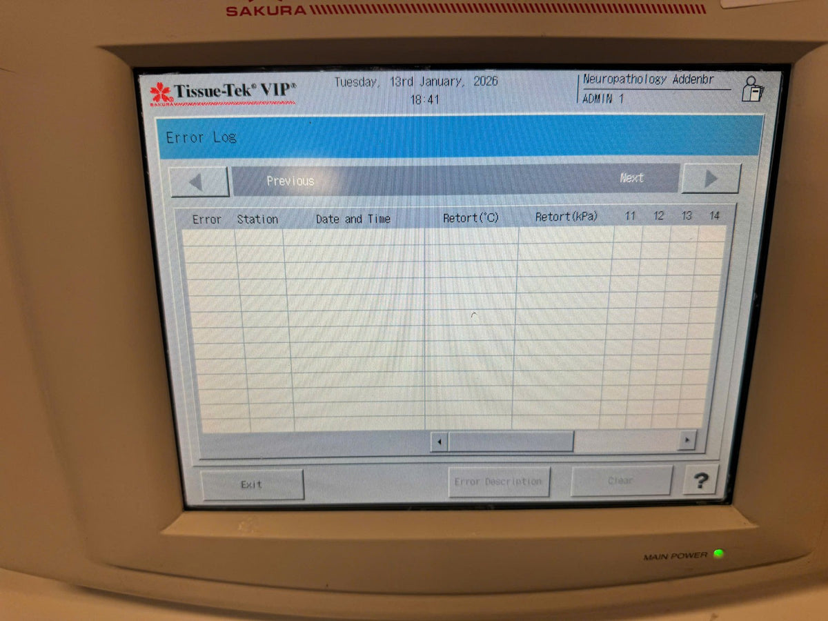 Sakura Tissue-Tek Tissue Processor VIP 6 (230 VAC model)