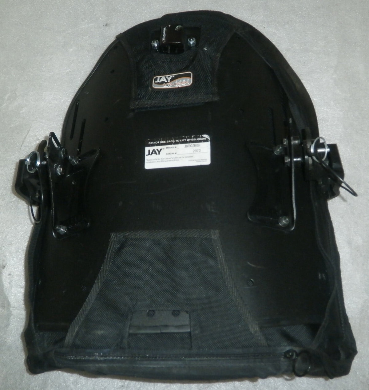 Wheelchair Back Jay Union JUNPDCUTM16SH H20" (15"-17" Width) W/ Accessories