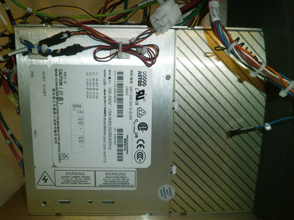 ASTEC Power Supply MP1-3W-3W-4LG-0M (-635) /IN 100-240v; 15A MAX; OUT 1000/1200W