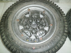 LOT OF 2 PRIMO POWERTRAX WHEELS 3.00-8 SOLID FAIR CONDITION