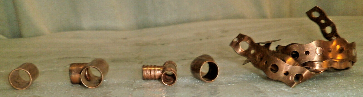 LOT OF COPPER PIPE FITTINGS COUPLER STOP