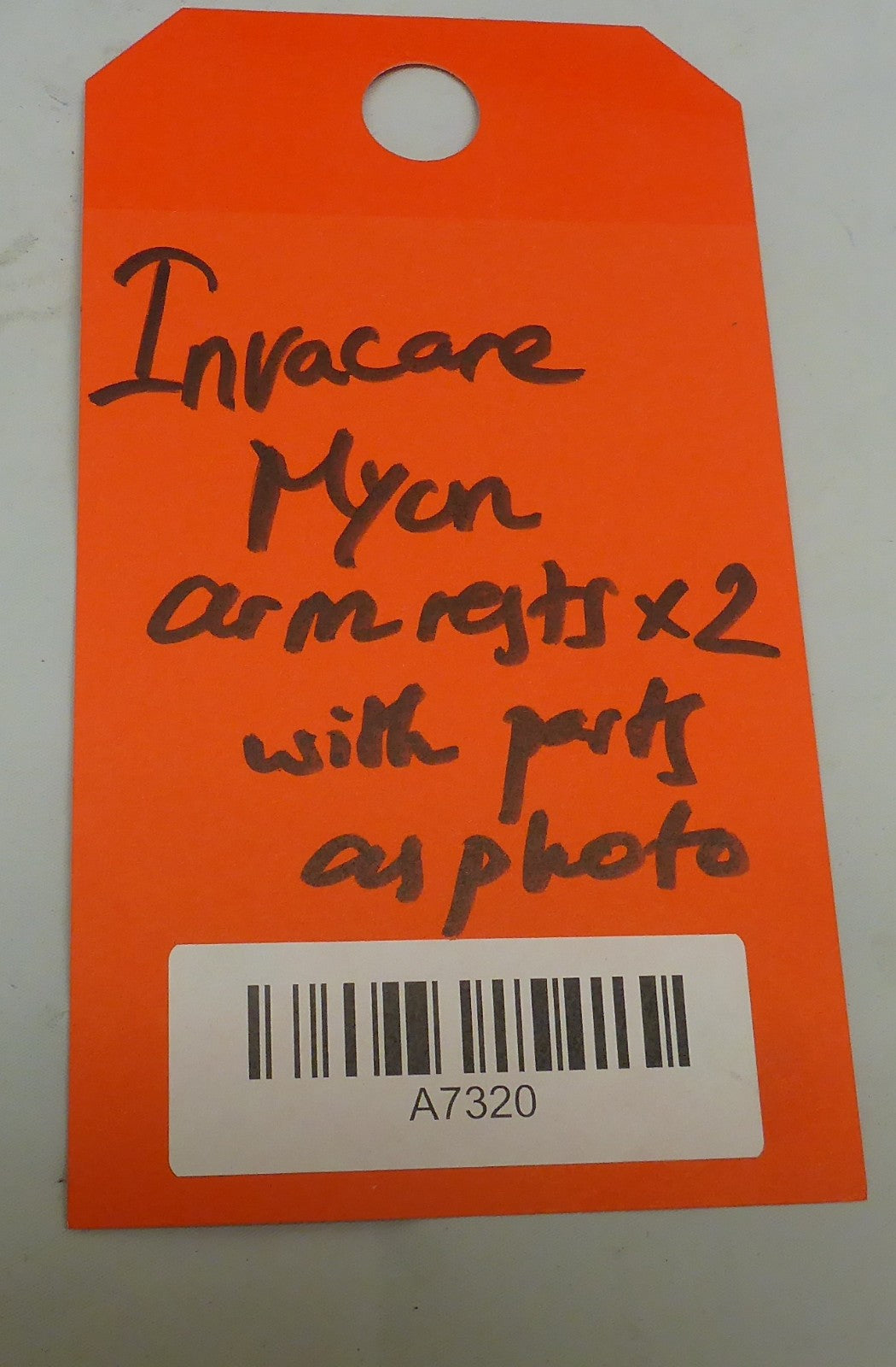 INVACARE MYON WHEELCHAIR ARMREST WITH PARTS AND BOLTS AS PHOTO