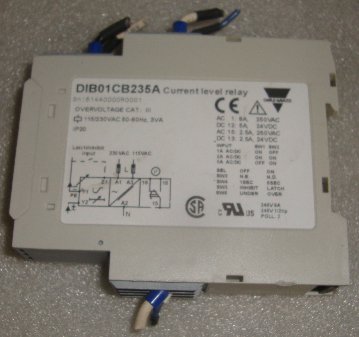 DIB01CB235A CURRENT LEVEL RELAY CRM136