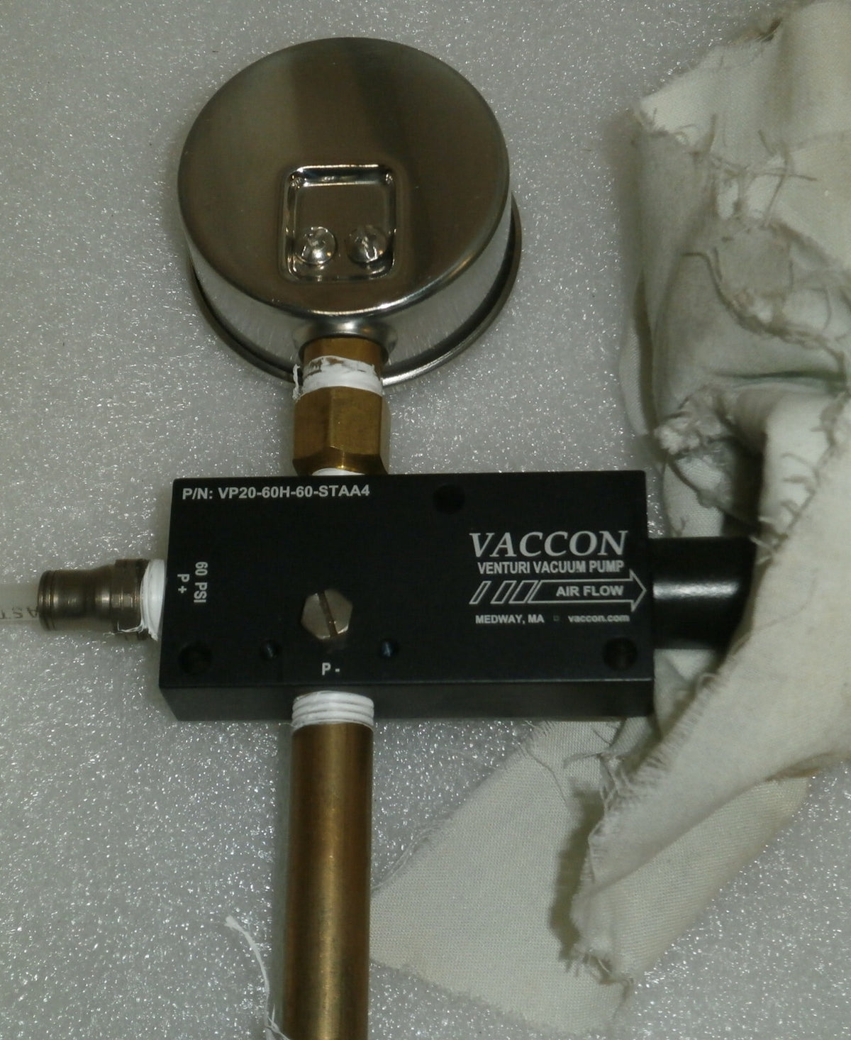 VACCON Venturi Vacuum Pump VP20-60H-60-STAA4 from KARL SUSS PA200