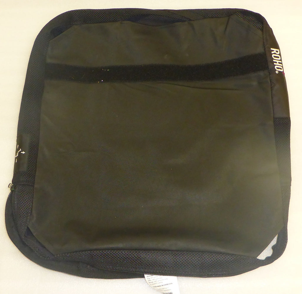 ROHO WHEELCHAIR CUSHION 17.75X18.5X4.25 WITH PUMP AND COVER GOOD CONDITION