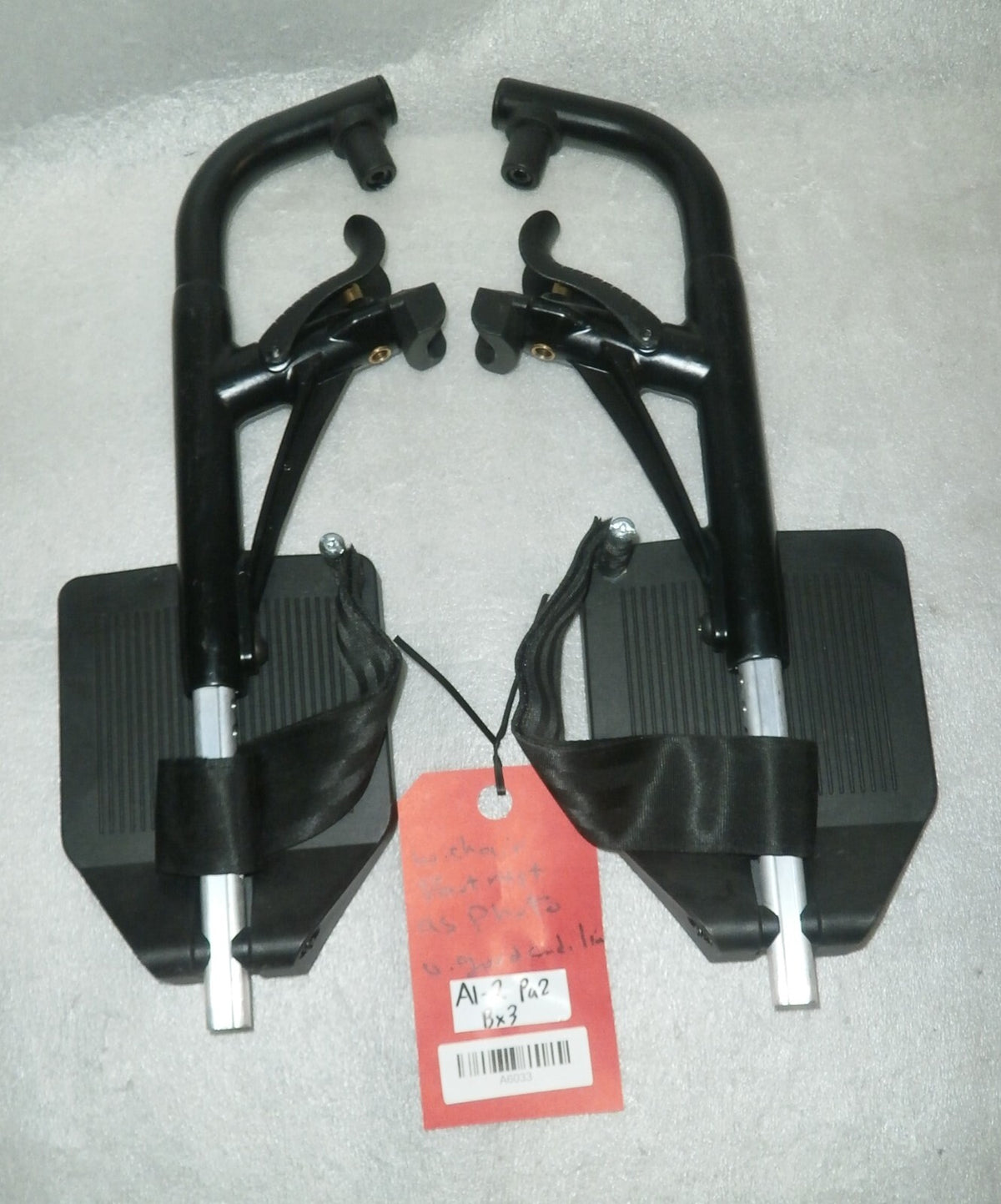 SET OF 2 WHEELCHAIR FOOT REST FRAME DIMENSION AS PHOTO