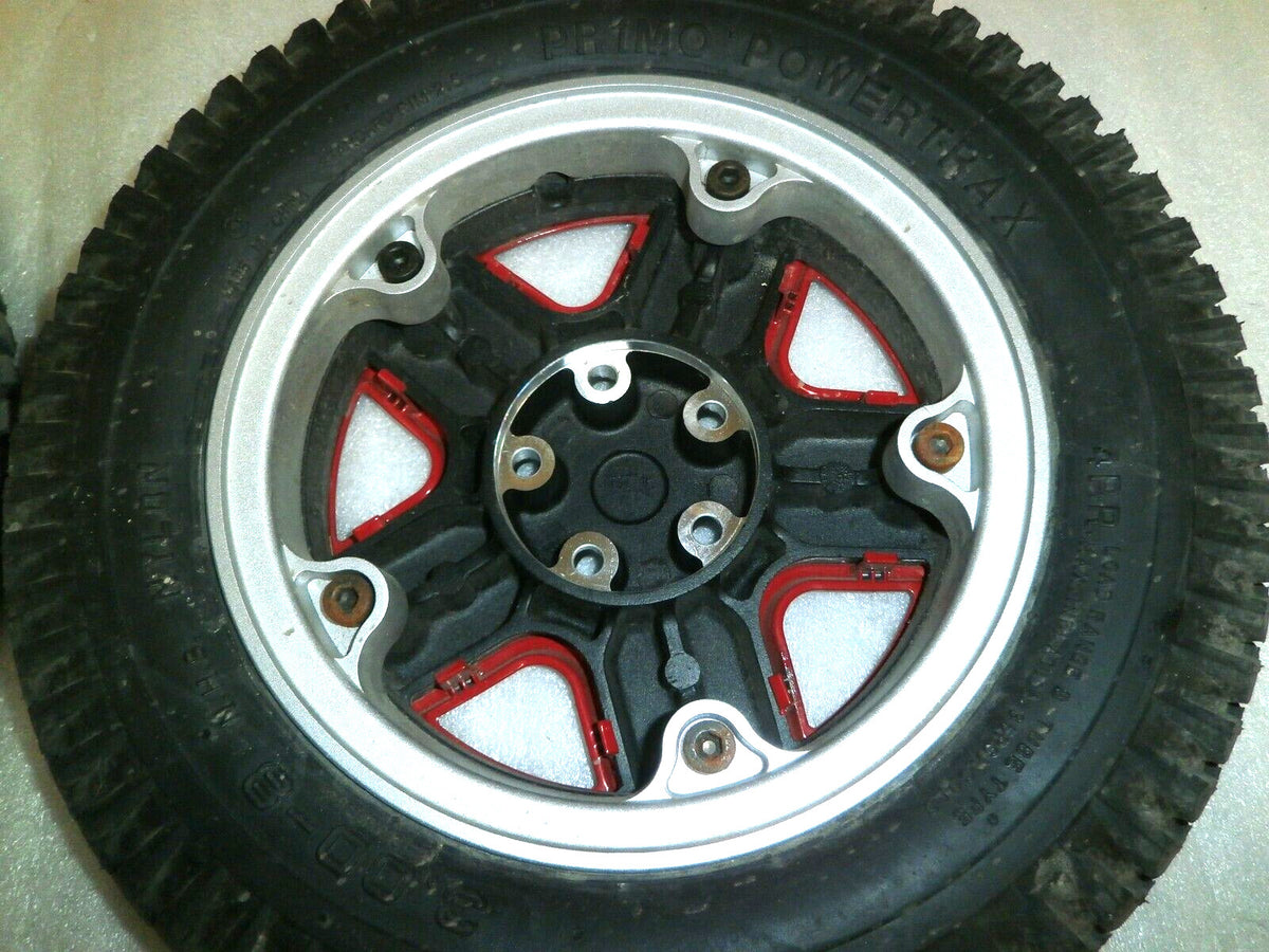 LOT OF 2 3.00-8 Primo POWER TRAX WHEELS SOLID INVACARE TDX-SPII 2022 WHEELCHAIR