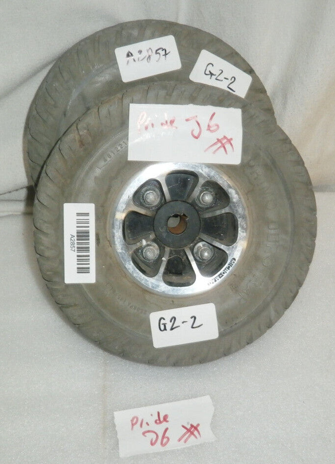Set of 2 Primo Duratrap Wheels from Pride J6 Powerchair