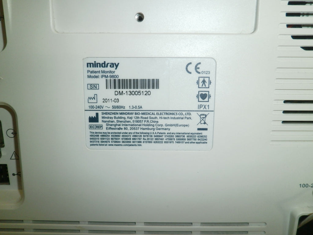 Mindray iPM-9800 Patient Monitor