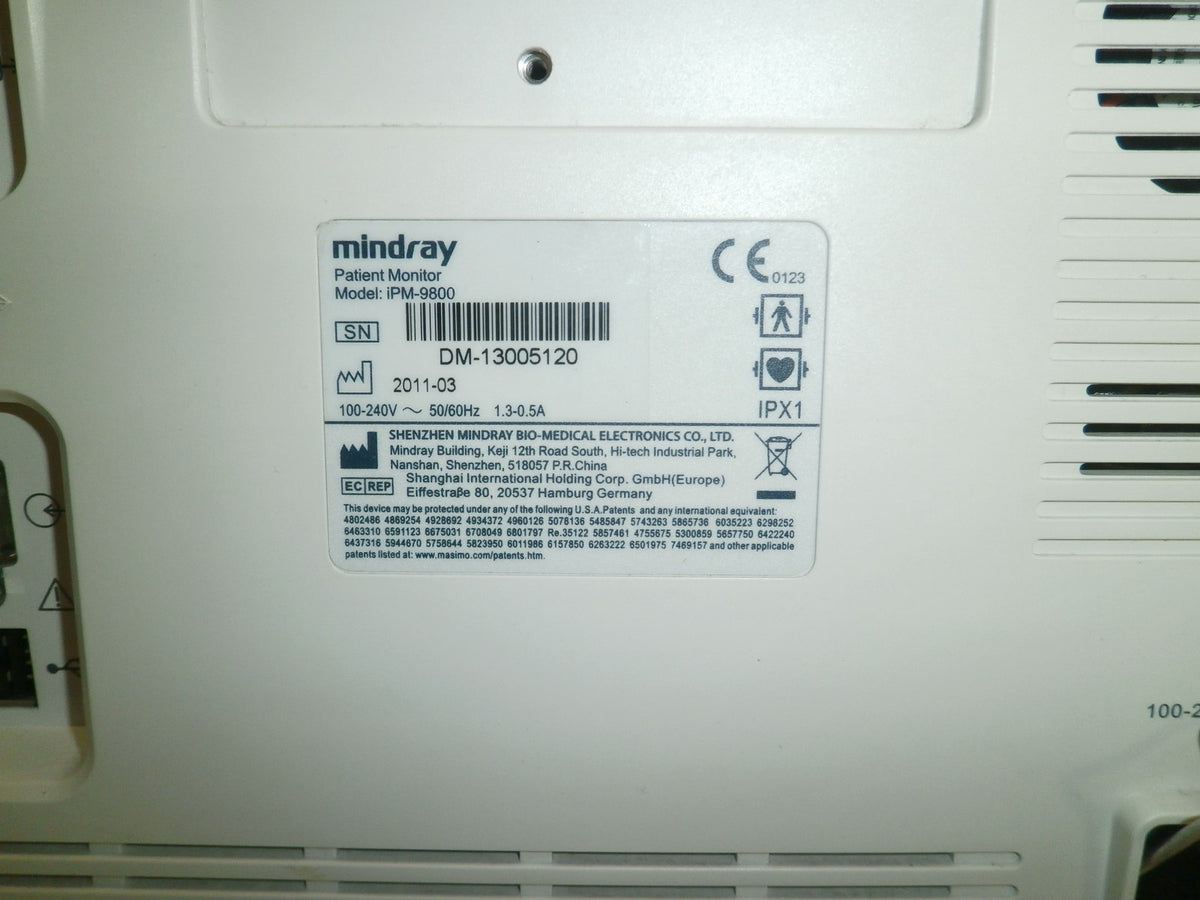 Mindray iPM-9800 Patient Monitor