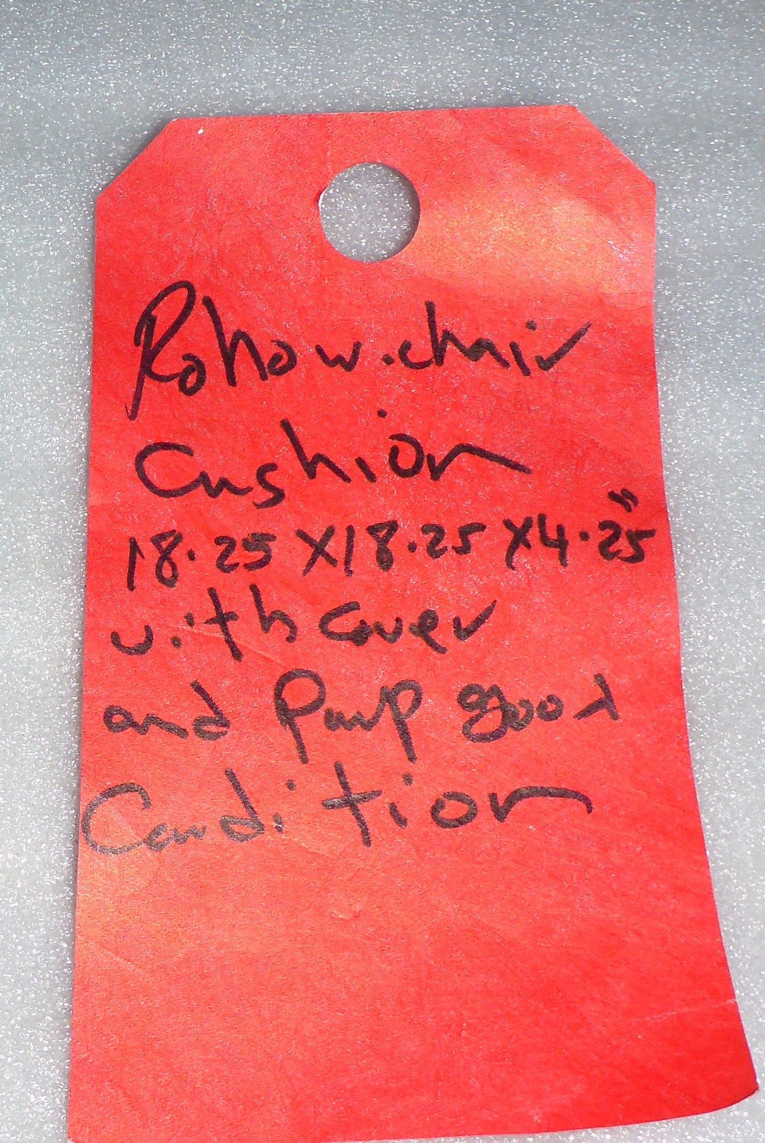 ROHO W.CH. CUSHION USED 18.25X18.25X4.25 INCH GOOD CONDITION WITH COVER AND PUMP