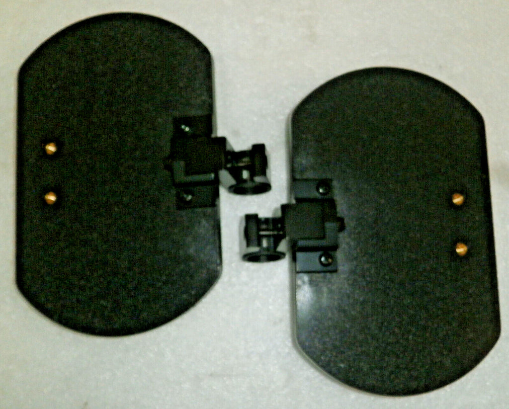 SET OF WHEELCHAIR LEG REST,FOOT GAURDS-LEATHER NEW CONDITION WITH MOUNT PLATES