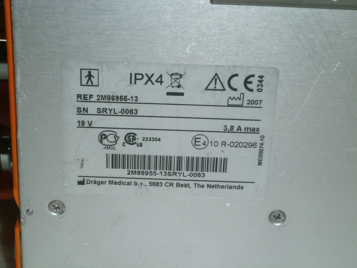 Drager Oxylog 3000 Ventilator 2M86955 - No Power Supply