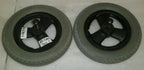 PAIR WHEELCHAIR WHEELS POWER EXPRESS SIZE 62-203 VERY GOOD CONDITION WITH AXLES