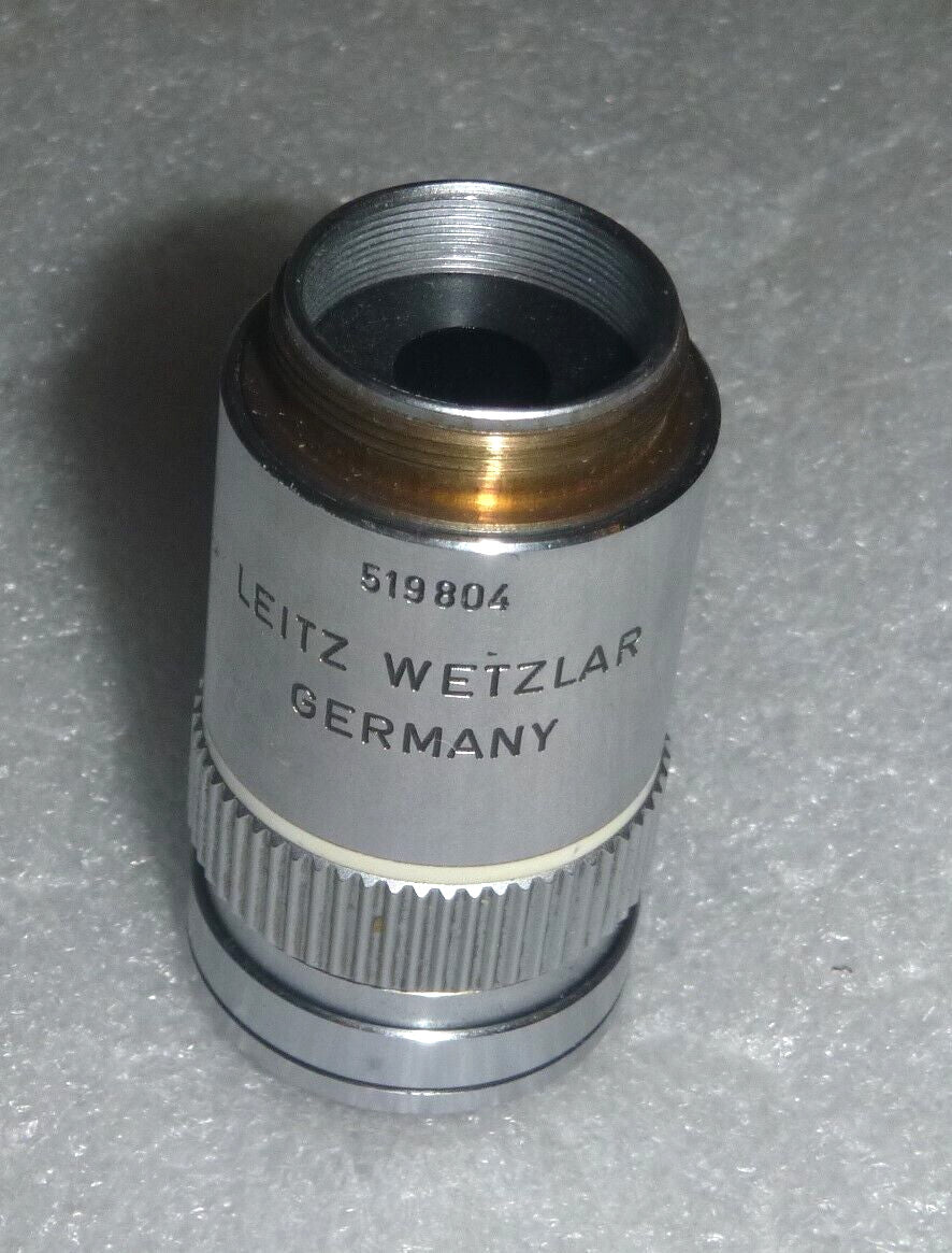 LEITZ WETZLAR GERMANY 519804/ 160/0.17 EF 100/1.25 OEL MICROSCOPE OBJECTIVE