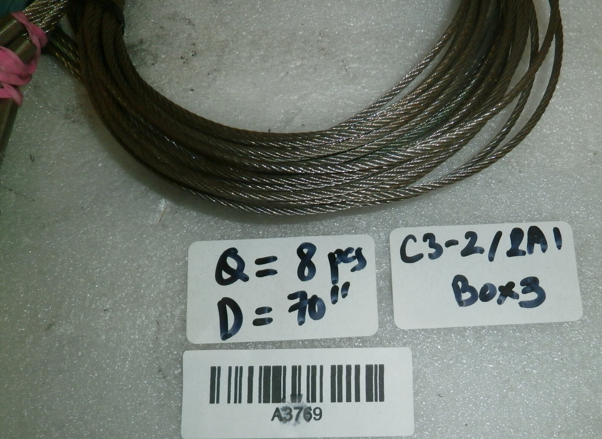 Lot of 8 pcs Thermocouple Wires with D: 70'' from ASP STERRAD 100S STERILIZER