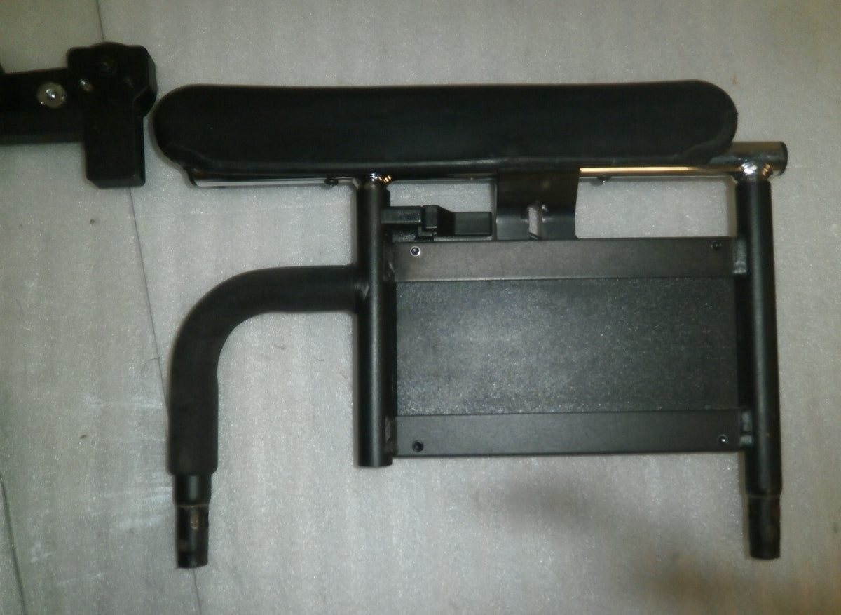 PAIR OF WHEELCHAIR ARM REST QM-710 WITH FLIP AWAY ARM REST TRAY GOOD CONDITION
