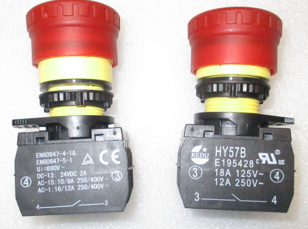 4 X KEDU HY57B Round Button Switch 125V/250V 18A/12A
