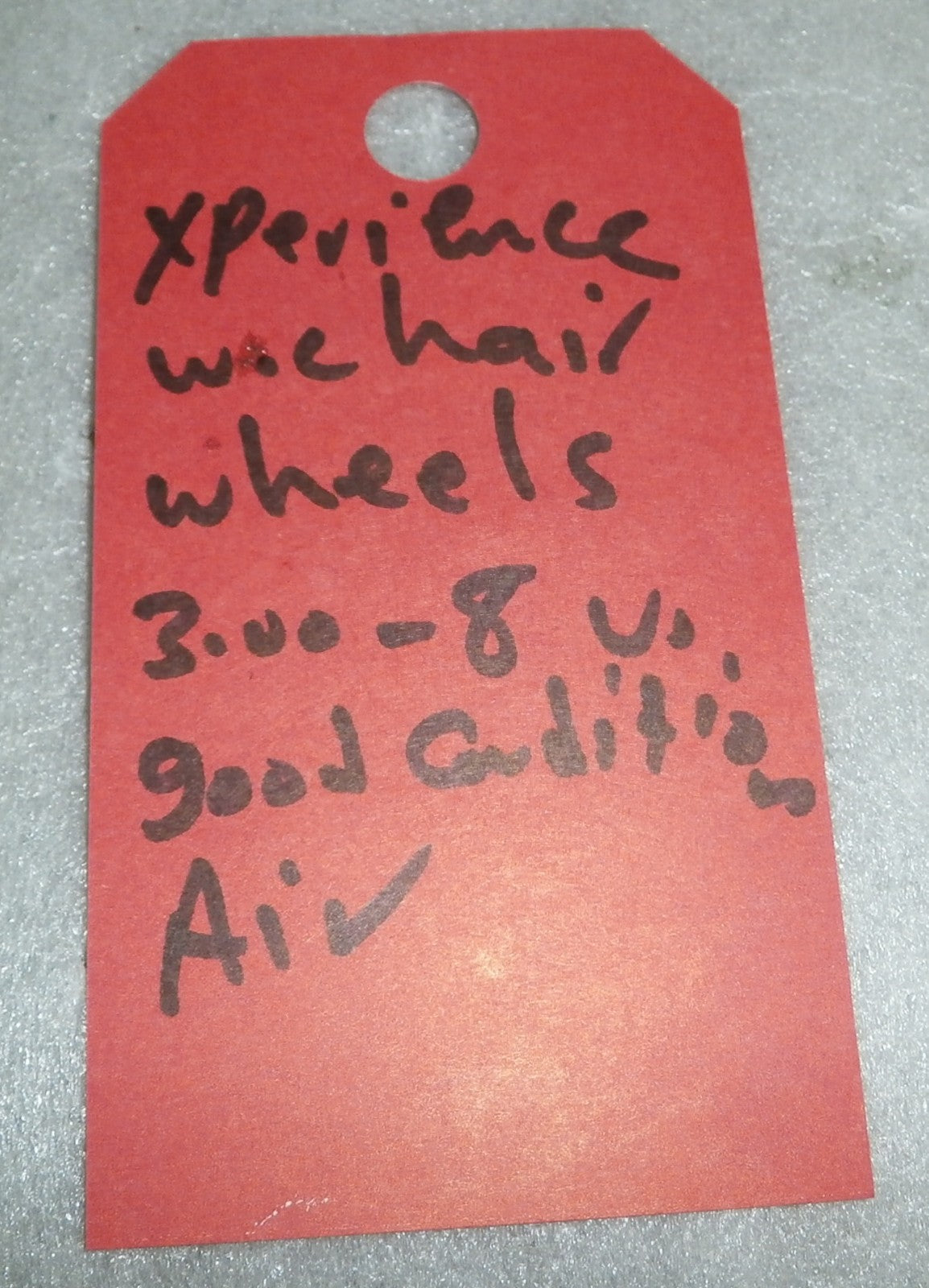 QUICKIE XPERIENCE WHEELCHAIR WHEELS AIR 3.00-8 GOOD CONDITION