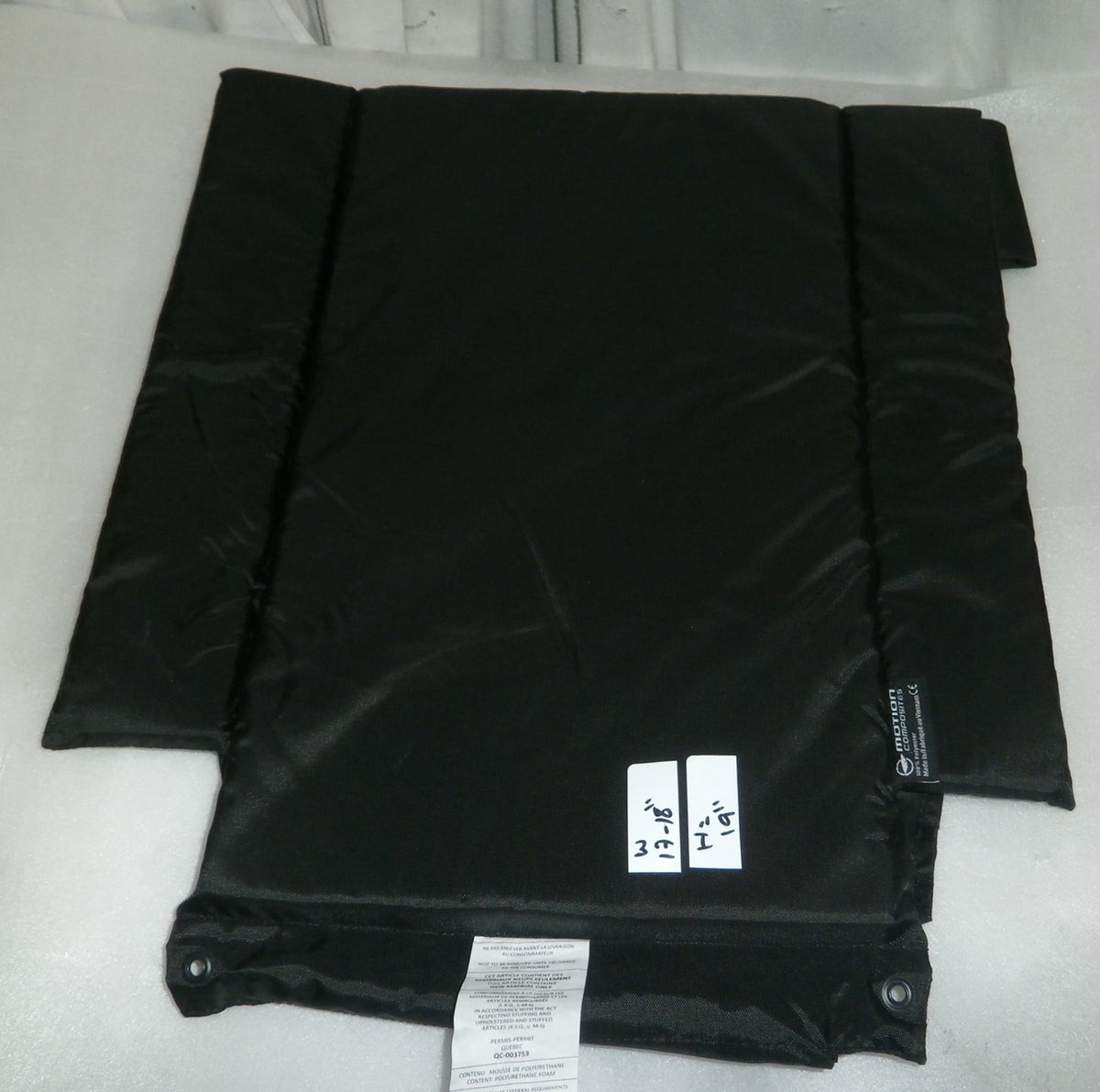 Motion Wheelchair Fabric Adjust Back cover Upholstery Size 17-18" Good Condition