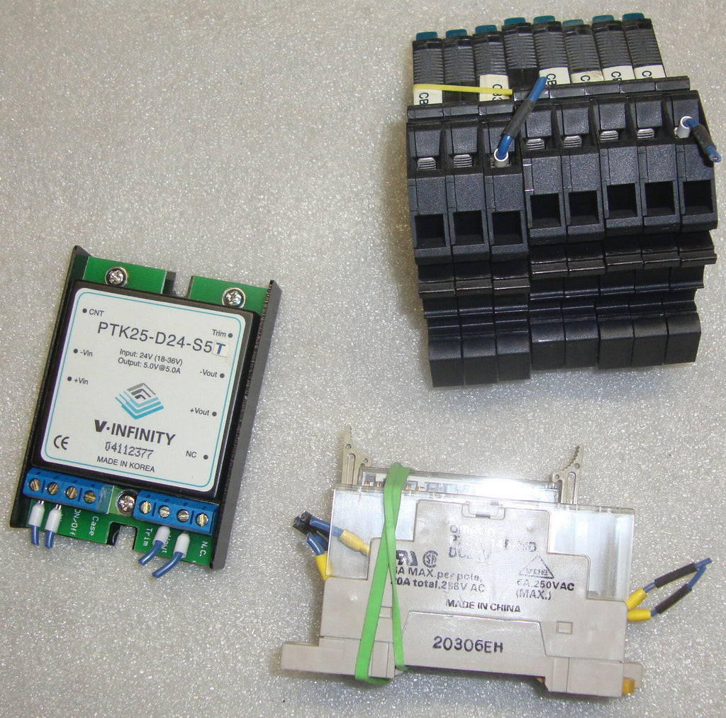 8 OF THERMAL DEVICE CIRCUIT BREAKER TCP-6A,ONE PTK 25-D24-S5T AND ONE OMRON P7S