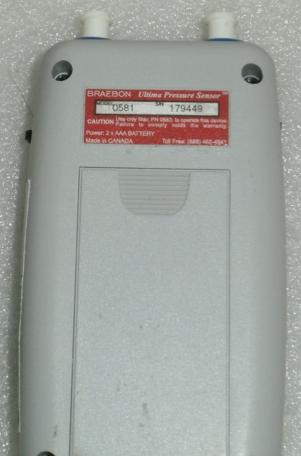 BRAEBON ULTIMA PRESSURE SENSOR MODEL 0581 (No Probes, or cables)