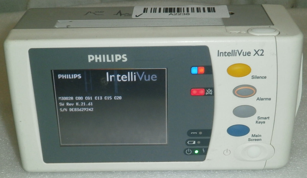 Philips IntelliVue Intelli Vue X2 Vital Sign Patient Monitor M3002A Rev K