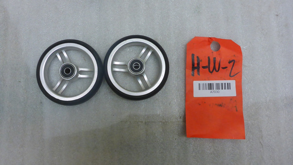 SET OF 2 Quickie Caster 4" Aluminum Wheels Good Condition For Wheelchair