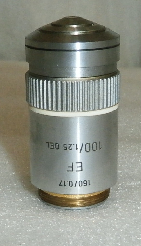LEITZ 519804/ EF 100X/1.25 OEL 160/0.17 MICROSCOPE OBJECTIVE A0486