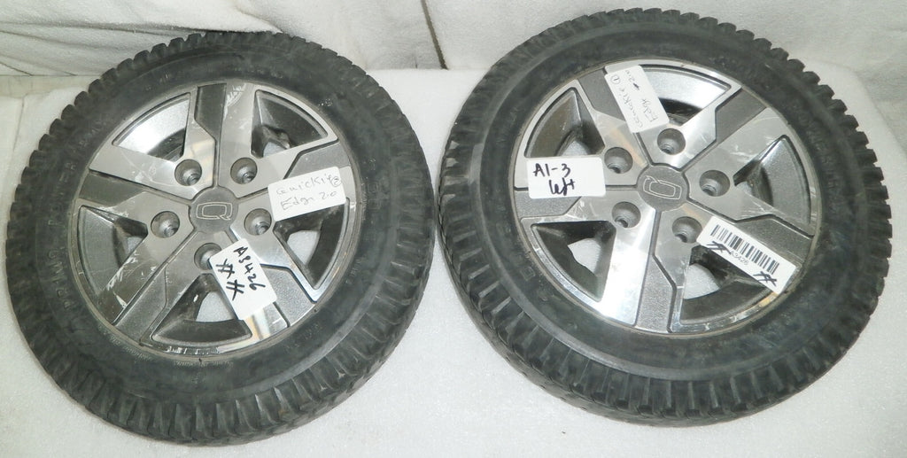 LOT OF 2 PRIMO POWERTRAX WHEELS 3.00-8 SOLID FAIR CONDITION