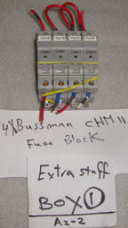 4 OF BUSSMANN CHM11 FUSE BLOCK AS PICTURES