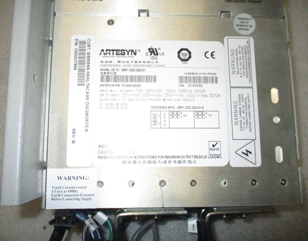 ARTESYN IMP 1-3Q0-3Q0-01 /100-240V OUTPUT 1500W AND V1 24V -30A AND V2 24V -30A