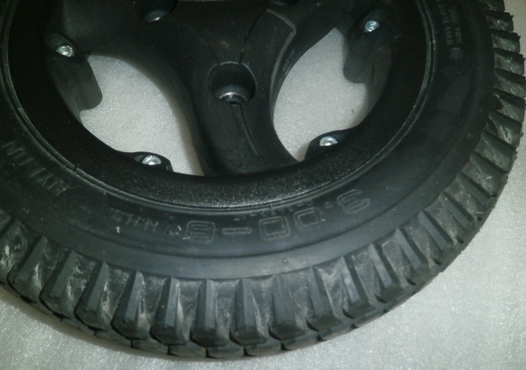 Set of 2 Primo Powertrax Powerchair Wheels 3.00-8 Solid Very Good Condition