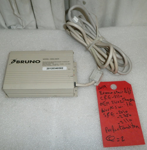 BRUNO STAIRLIFT CRE-2110 CHARGER OEM 2402 PERFECT CONDITION