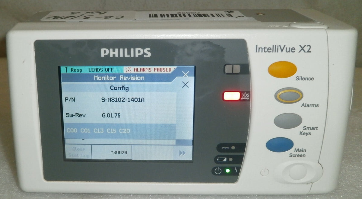 Philips IntelliVue Intelli Vue X2 Vital Sign Patient Monitor M3002A Rev G