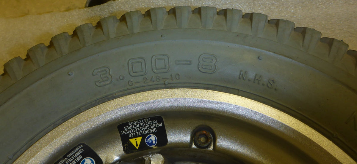 QUANTUM 6000Z WHEELCHAIR WHEELS 3.00-8 USED SOLID GOOD CONDITION
