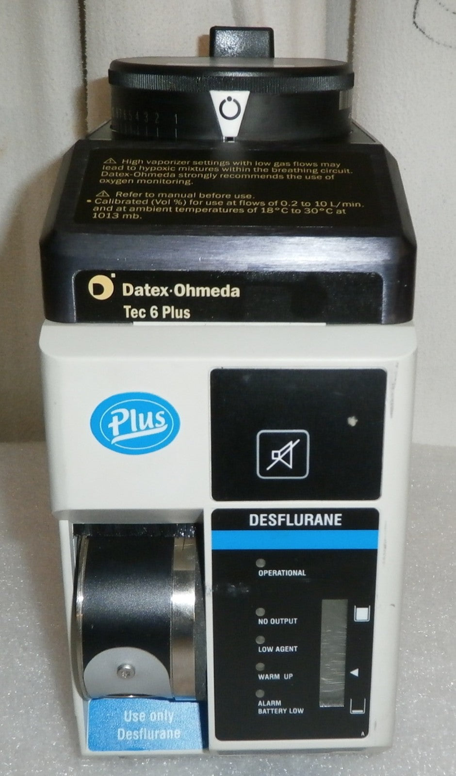 Datex Ohmeda Tec 6 Plus Desflurane from Anesthesia Machine