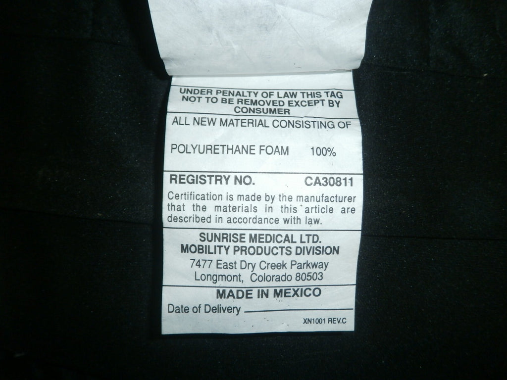 Wheelchair Back Jay Union CA30811 Size 17x21" Back Frame Foldable As Photos