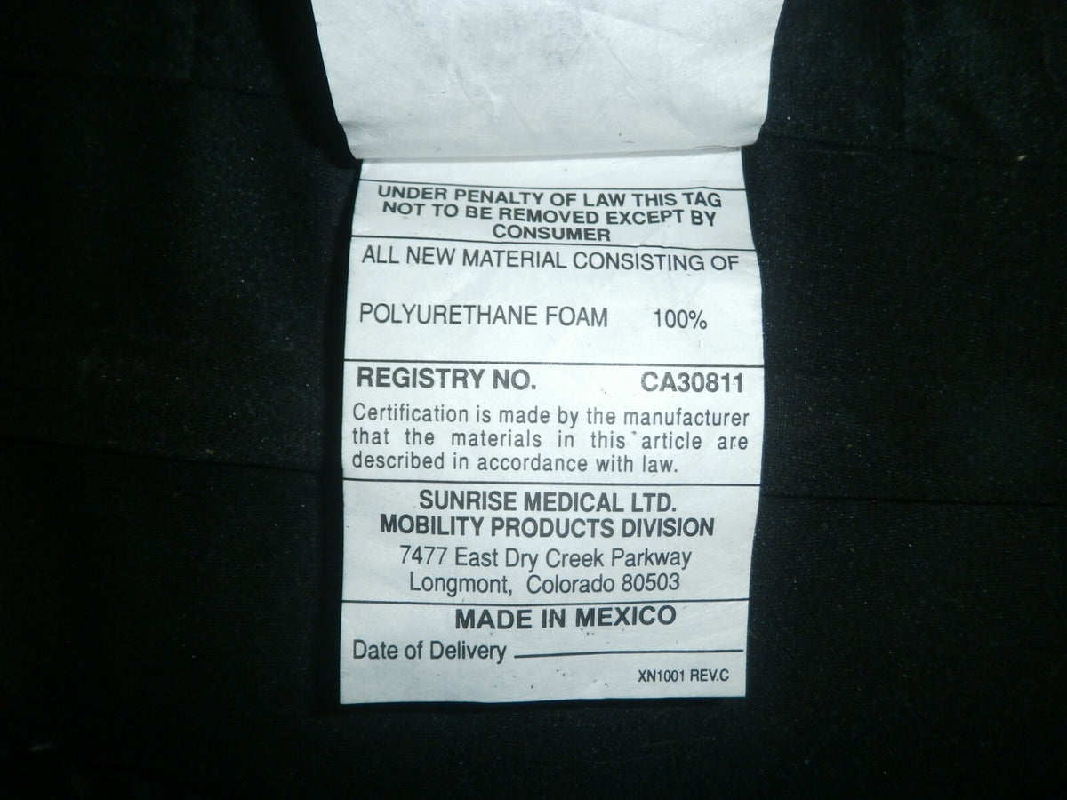 Wheelchair Back Jay Union CA30811 Size 17x21" Back Frame Foldable As Photos