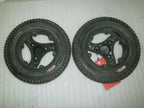 LOT OF 2 QUANTUM QM-710 PRIMO POWERTRAX WHEELS 3.00-8 SOLID VERY GOOD CONDITION