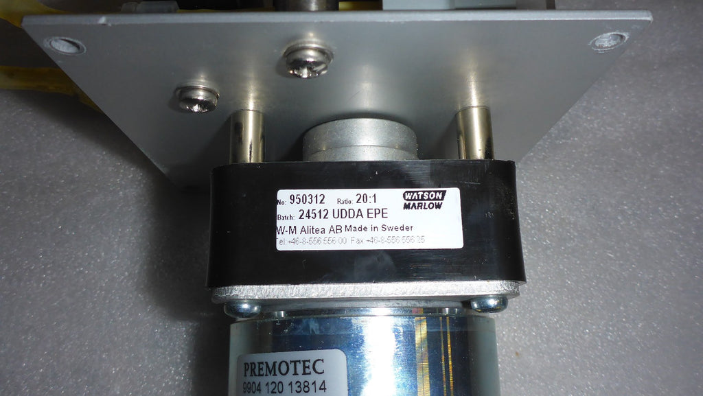 WATSON MARLOW PREMOTEC PUMP 950312 WITH MOTOR PREMOTEC 9904 120 13814