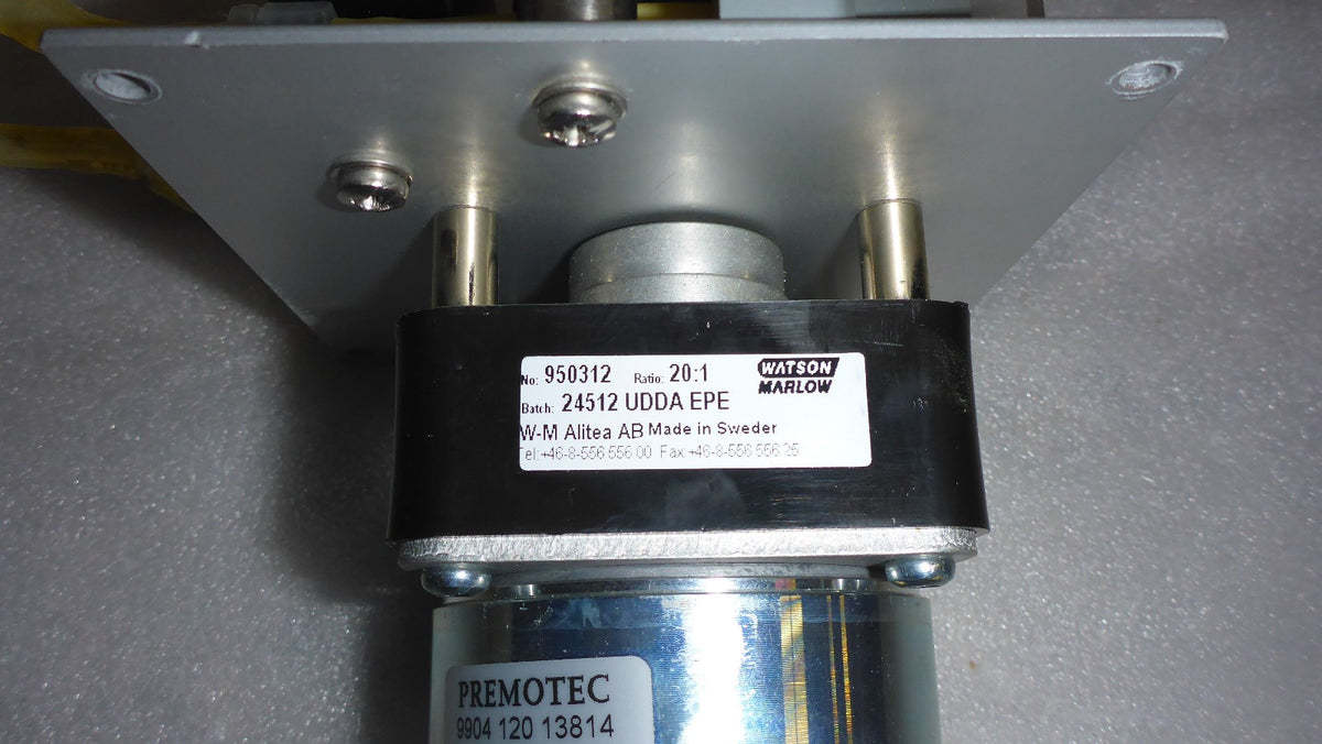 WATSON MARLOW PREMOTEC PUMP 950312 WITH MOTOR PREMOTEC 9904 120 13814