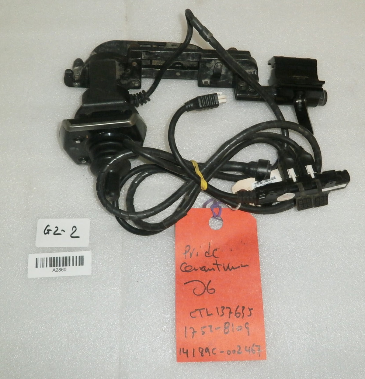 Pride Quantium J6 JOYSTICK WITH ARM FRMASMB5056/ CTL137635/ 1752-8109 USED