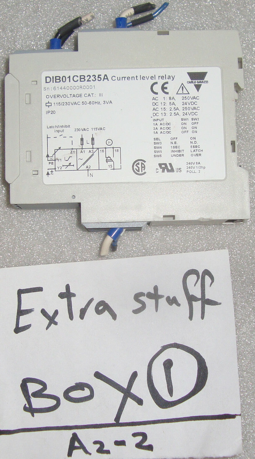 DIB01CB235A CURRENT LEVEL RELAY CRM136