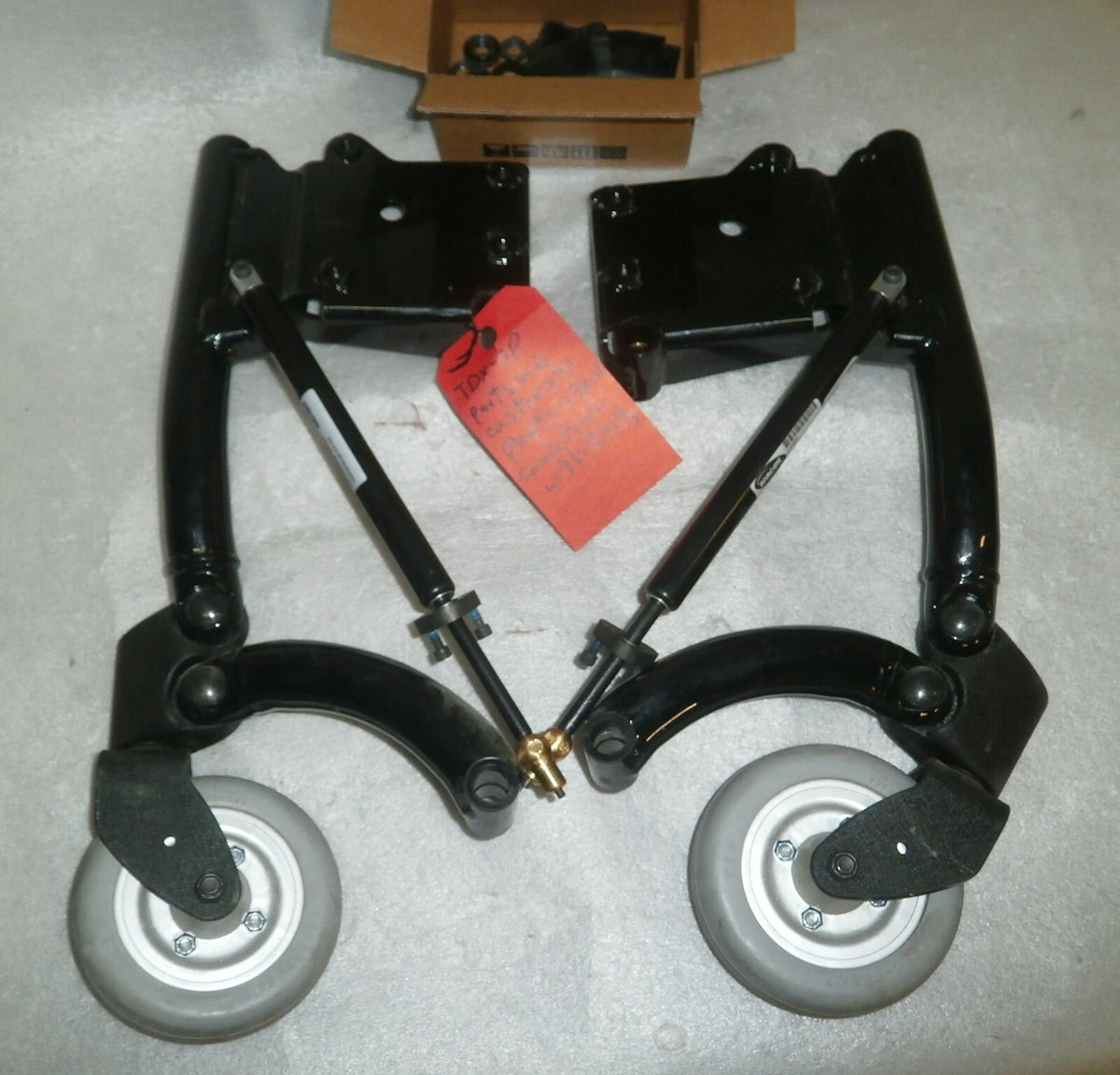 Invacare TDX SP2 Wheelchair Parts & Casters w/ Bolts Very Good Condition