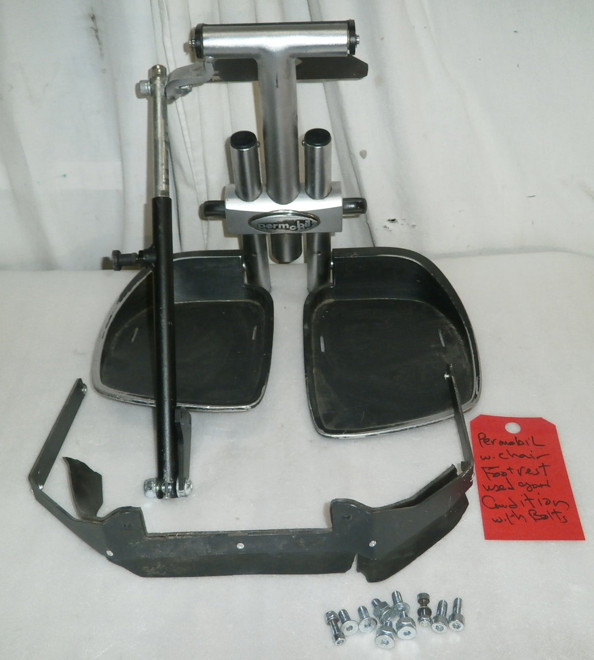 PERMOBIL WHEELCHAIR FOOTREST USED GOOD CONDITION WITH BOLTS AS PHOTO