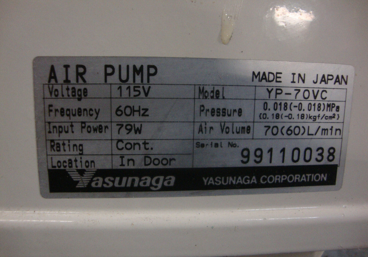 Thomas YASUNAGA JAPAN MADE AIR PUMP MODEL YP-70VC
