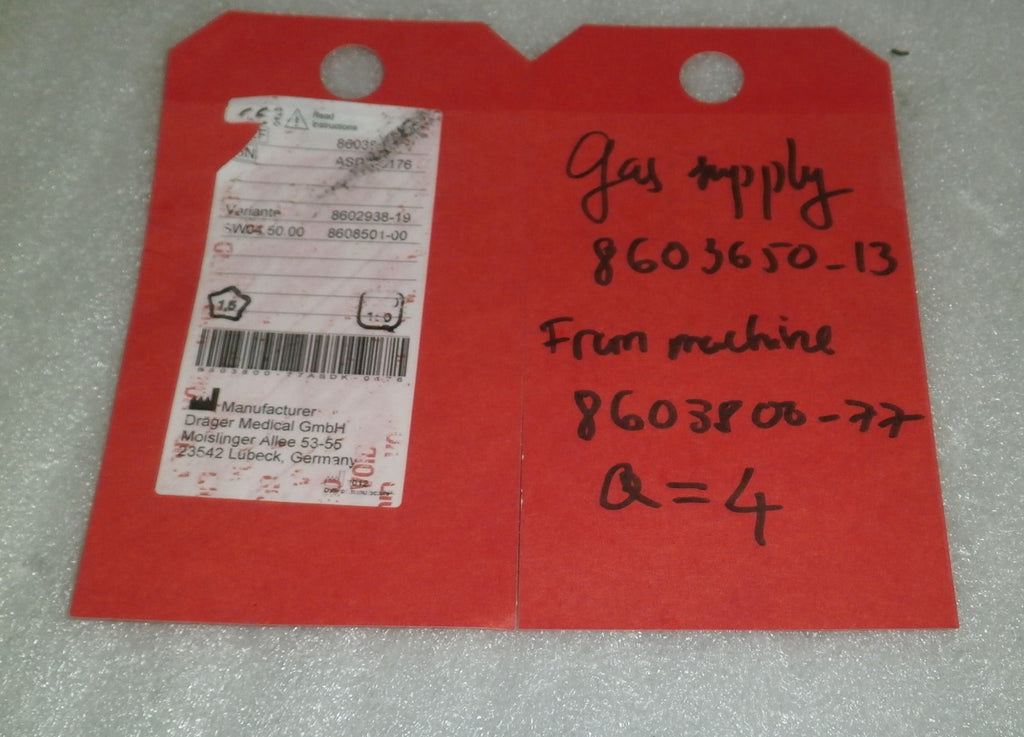 GAS SUPPLY 8603650-13 FROM DRAGER PRIMUS 8603800-77