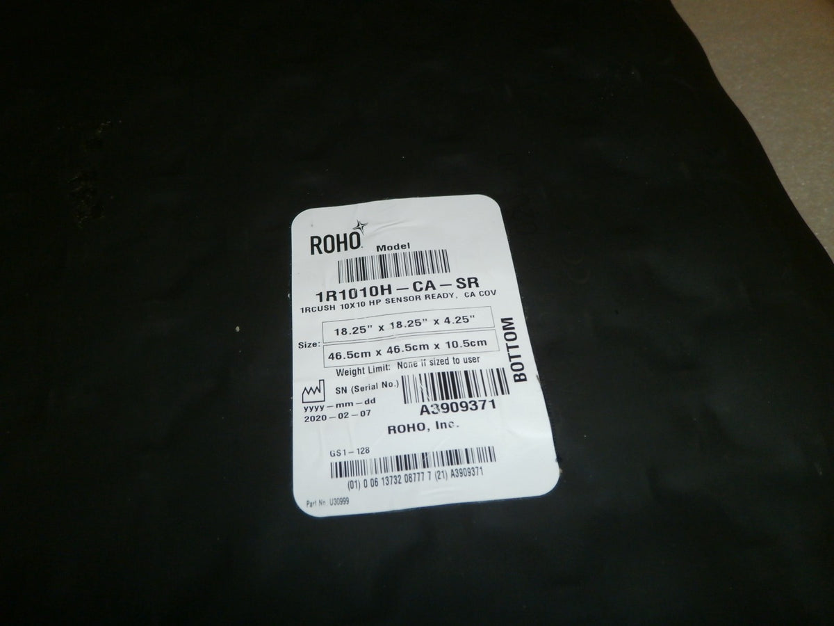 ROHO WHEELCHAIR CUSHION 18.25 X 18.25 X 4.25 INCH WITH NO COVER NO PUMP 1R1010H